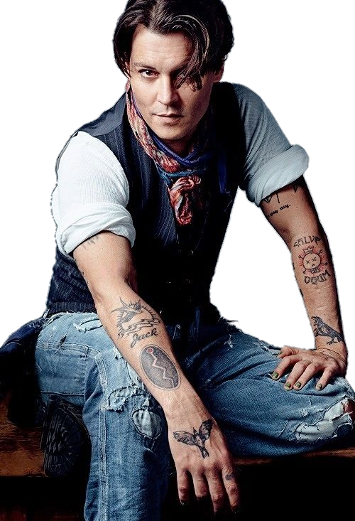 Download Johnny Depp Leg Tattoo PNG Image with No Background - PNGkey.com