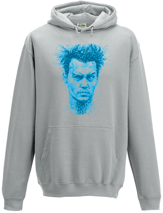 Johnny Depp Mosaic Hoody - Moondust Grey Hoodie (700x760), Png Download