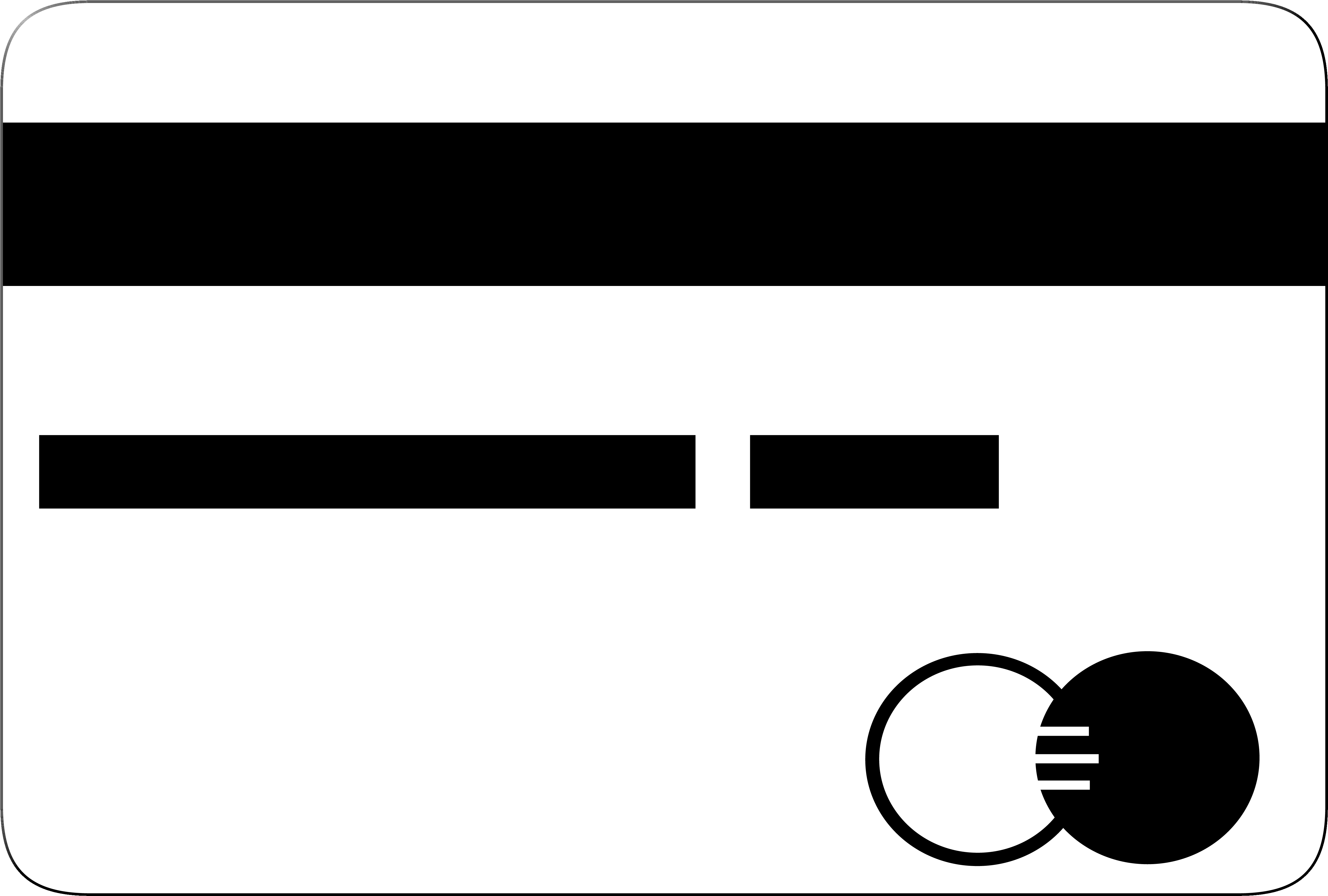 Credit Card In Black And White Color Png Image (5120x3840), Png Download