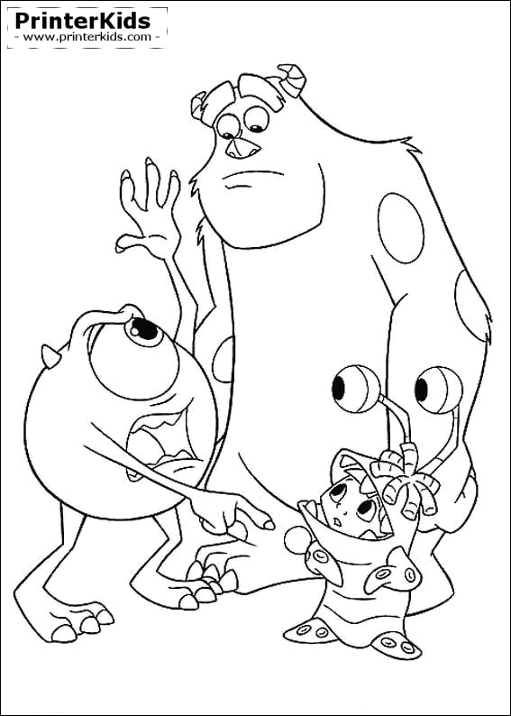 Color Pages Inc Monsters Inc Coloring Pages Color Me - Colouring In Pages Monsters Inc (567x794), Png Download