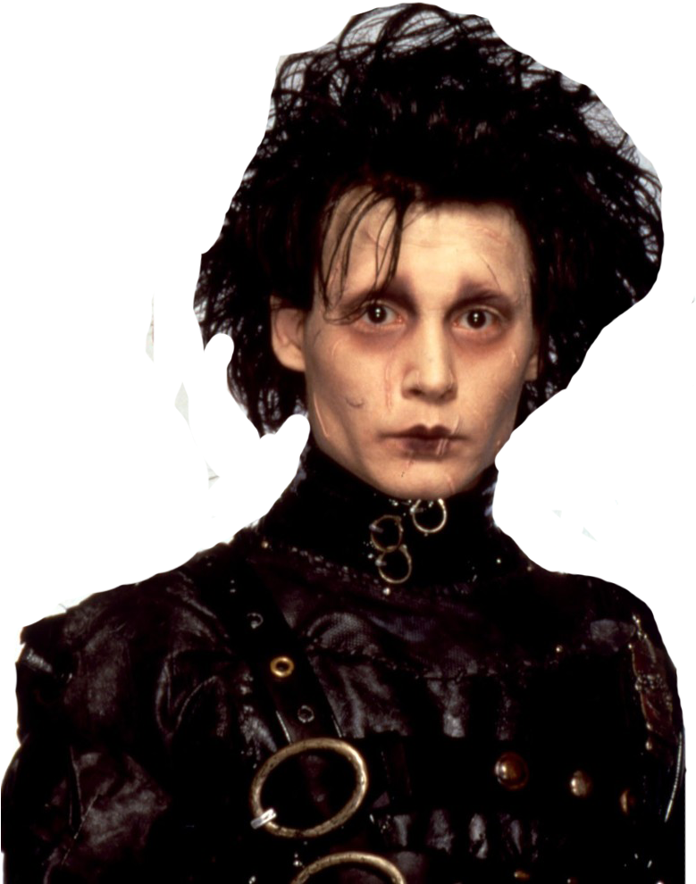 Edward Scissorhands - Johnny Depp Edward Scissorhands Face (826x1000), Png Download
