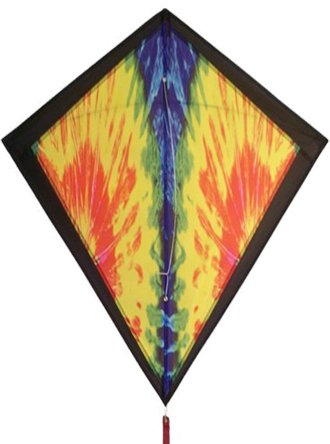 Image Of Tie Dye Diamond Kite - Modern Art (728x902), Png Download