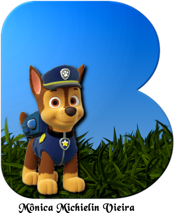 Alfabeto Patrulha Canina Png - Chase Paw Patrol Birthday Invitations (750x750), Png Download