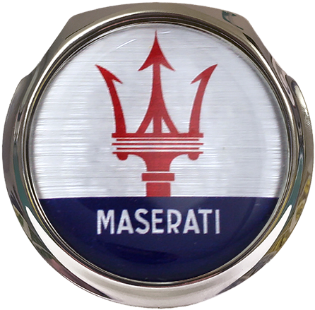 Maserati Car Grille Badge With Fixings - Maserati (500x628), Png Download