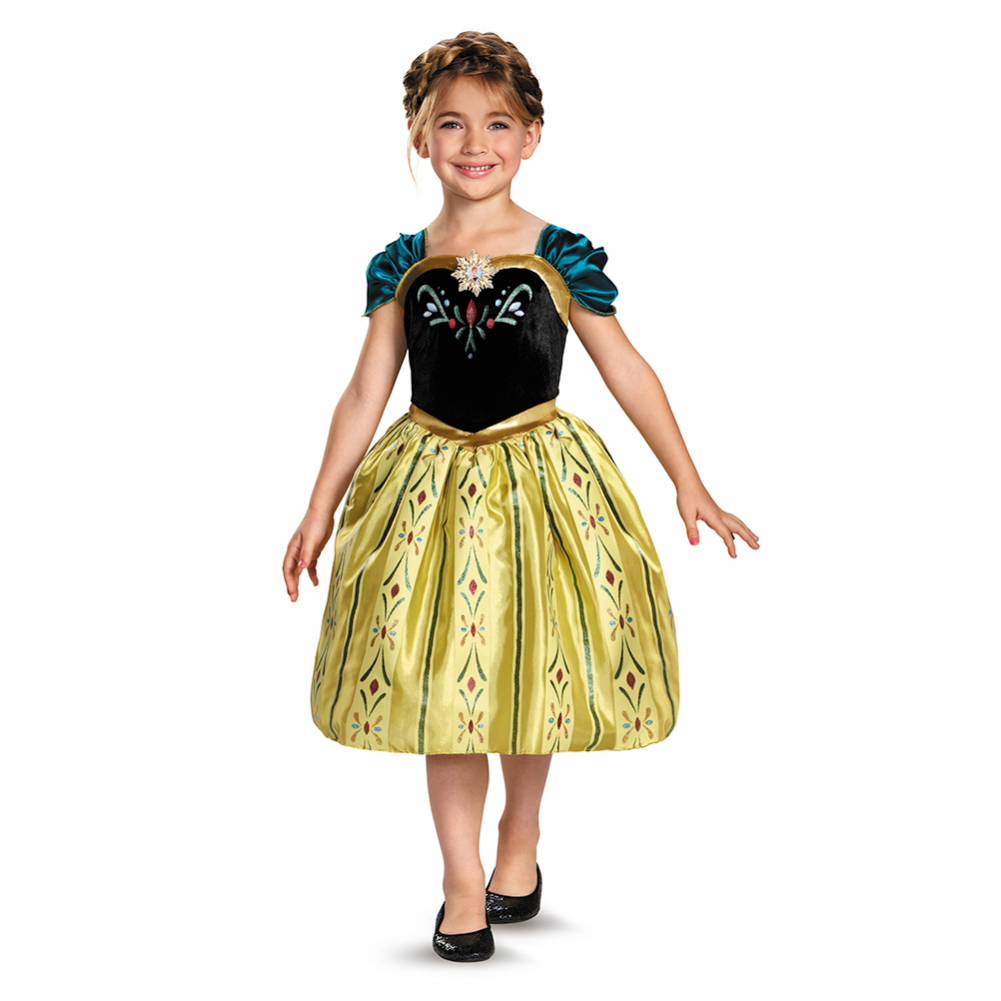 Anna Coronation Frozen - Kid Anna Costume (1000x1231), Png Download