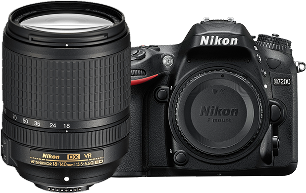 15550a Nikon D7200 Lens - Nikon D7200 Kit 18 140mm (700x595), Png Download
