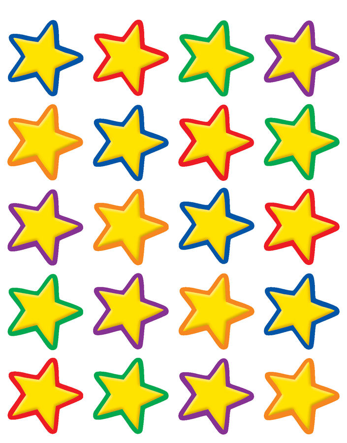 Tcr5161 Yellow Stars Stickers Image - Star (900x900), Png Download