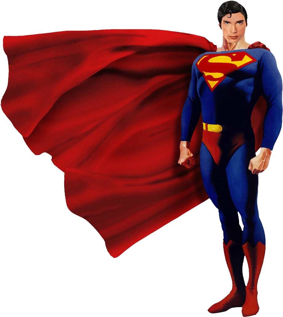 Blue Superhero Cape Clip Art - Superman With A Mask (1000x1067), Png Download