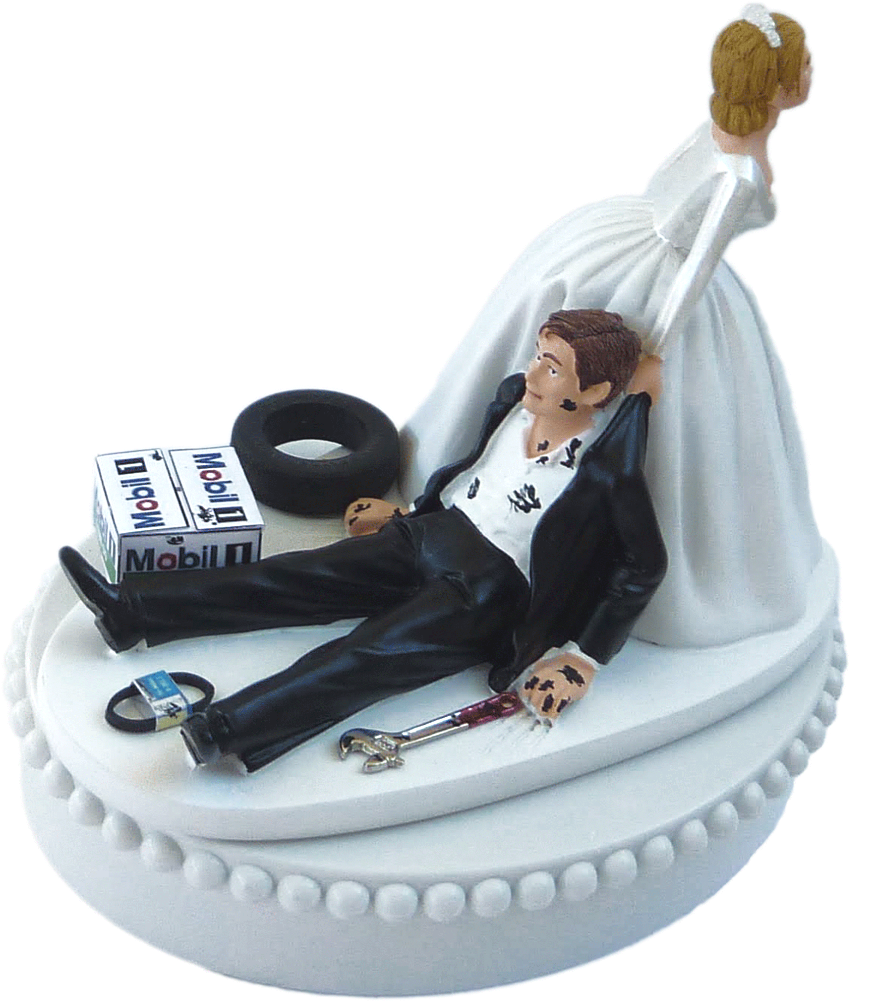 Com Offers Funny And Frilly Wedding Cake Toppers, Garters, - Figurine (2048x2048), Png Download