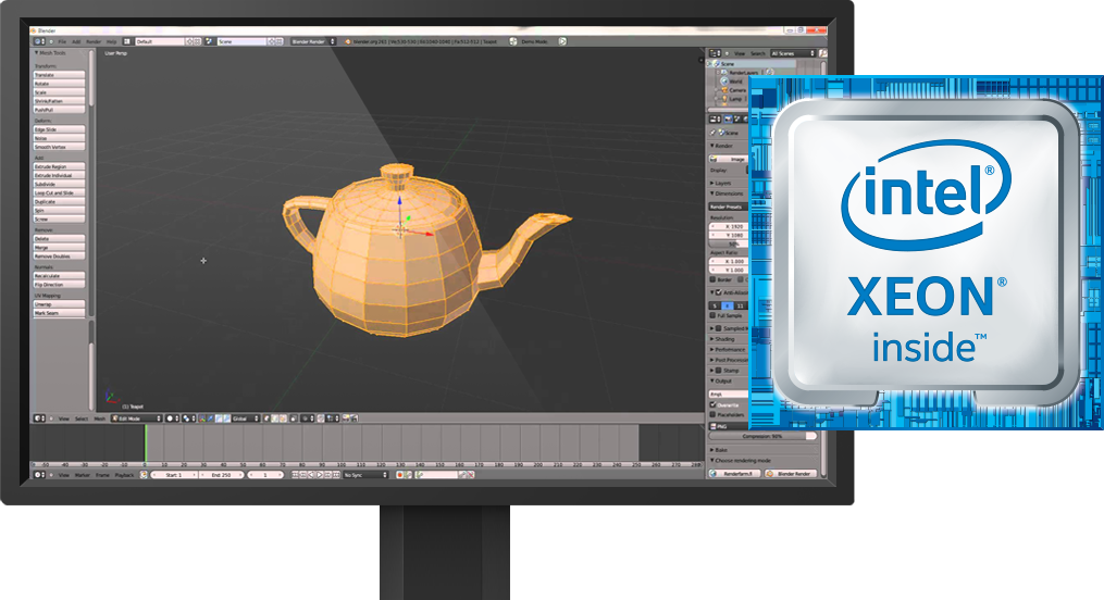 Cpu Rendering - Intel (1015x552), Png Download