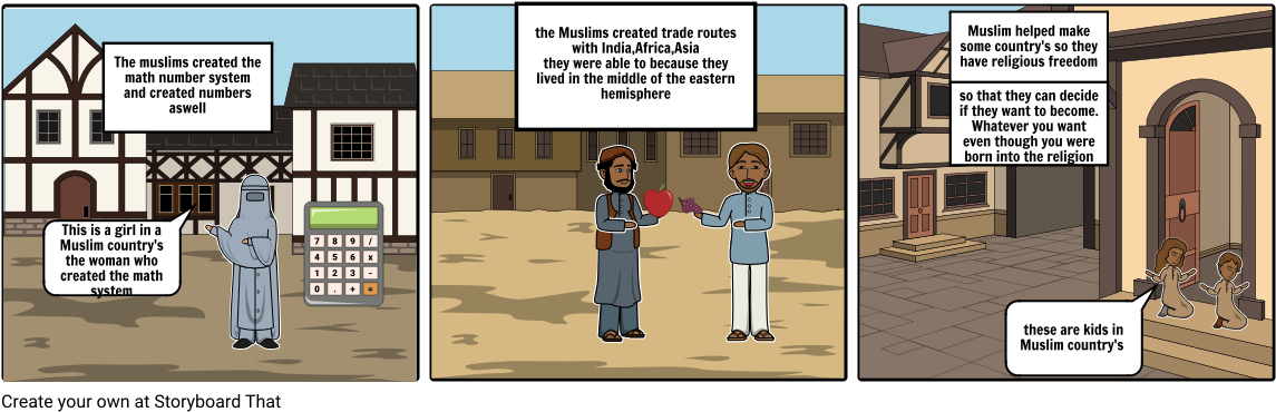 Muslim - Cartoon (1164x385), Png Download