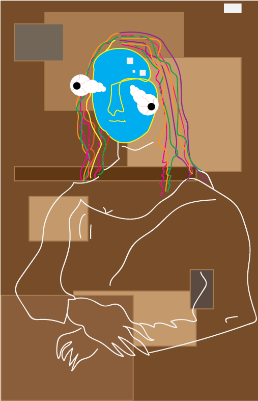 A7 Mona Lisa Parody - Illustration (612x792), Png Download