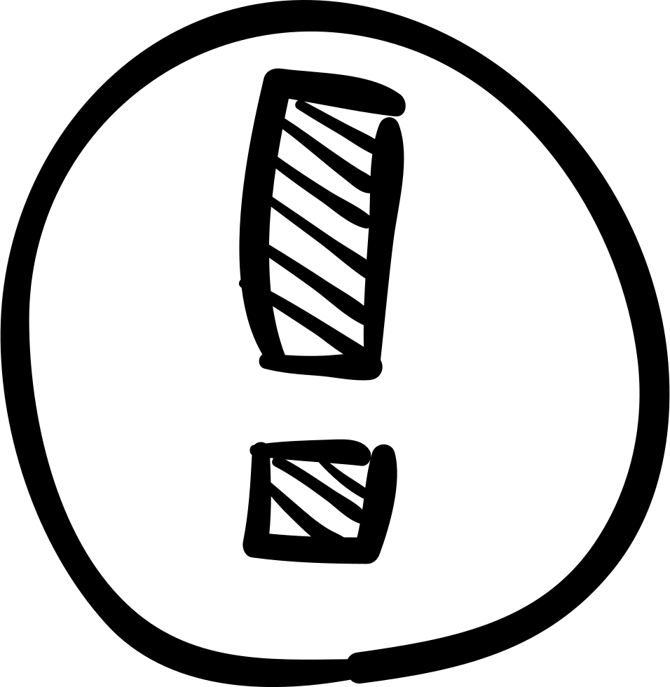Exclamation In A Circle Sketch Comments - Circle Icon Sketch Png (956x980), Png Download