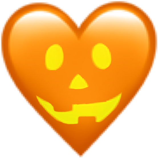 Emoji Iphoneemoji Orange Heart Heartemoji Orangecolor - Heart (1024x1024), Png Download