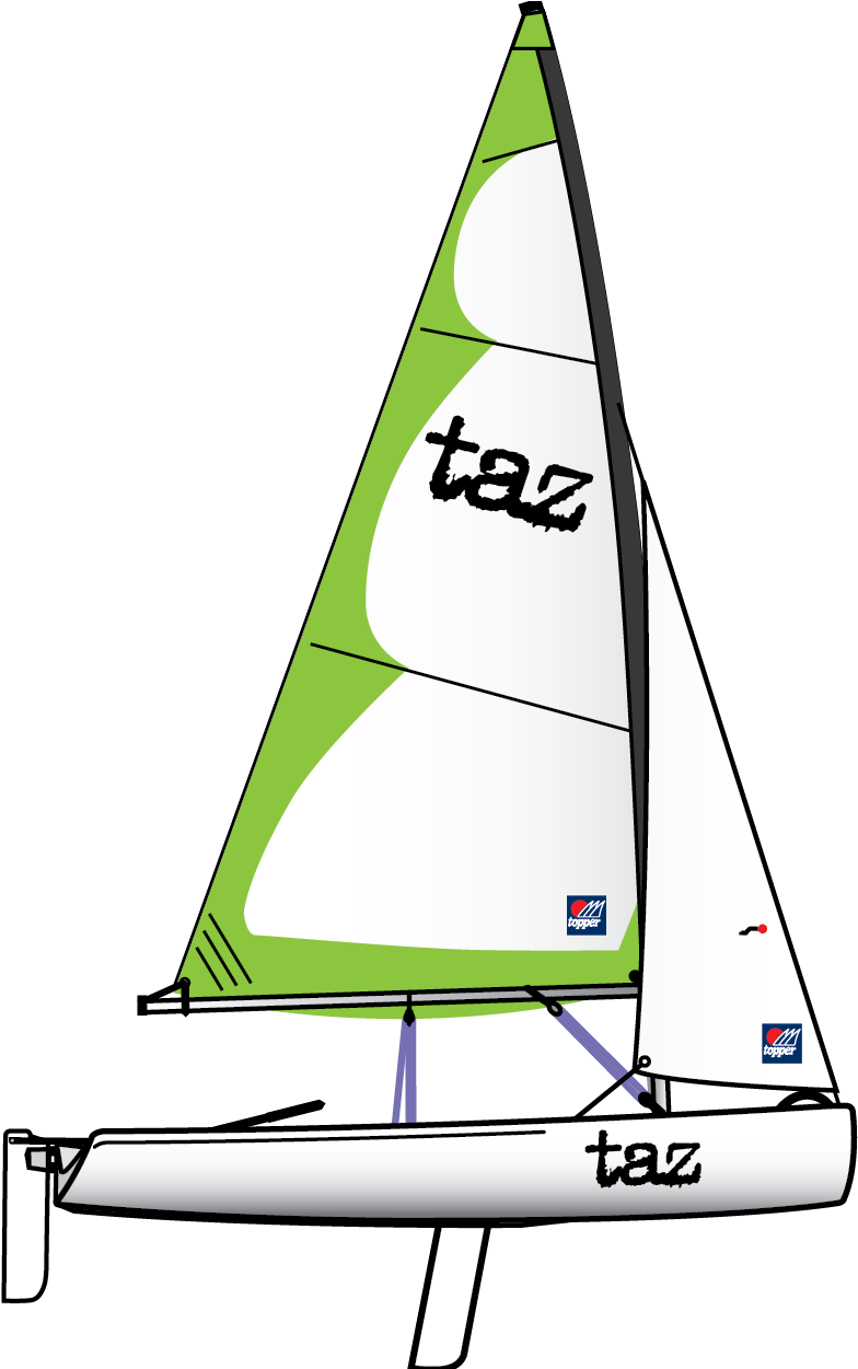 Topper Topaz Taz - Dinghy Sailing (1250x1250), Png Download