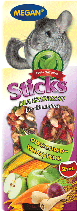 Megan Sticks Para Chinchilla Con Frutas Y Verduras - Chinchilla (700x990), Png Download