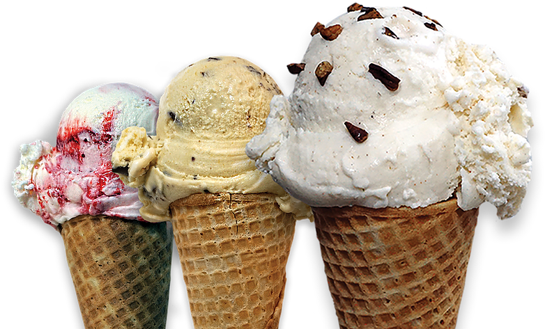 Cream - Ice Cream Cone (1001x534), Png Download