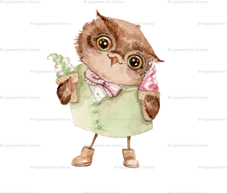 Cute Owl With Ice Cream Pillow Wallpaper - Хочется А Чего Не Знаю (787x674), Png Download