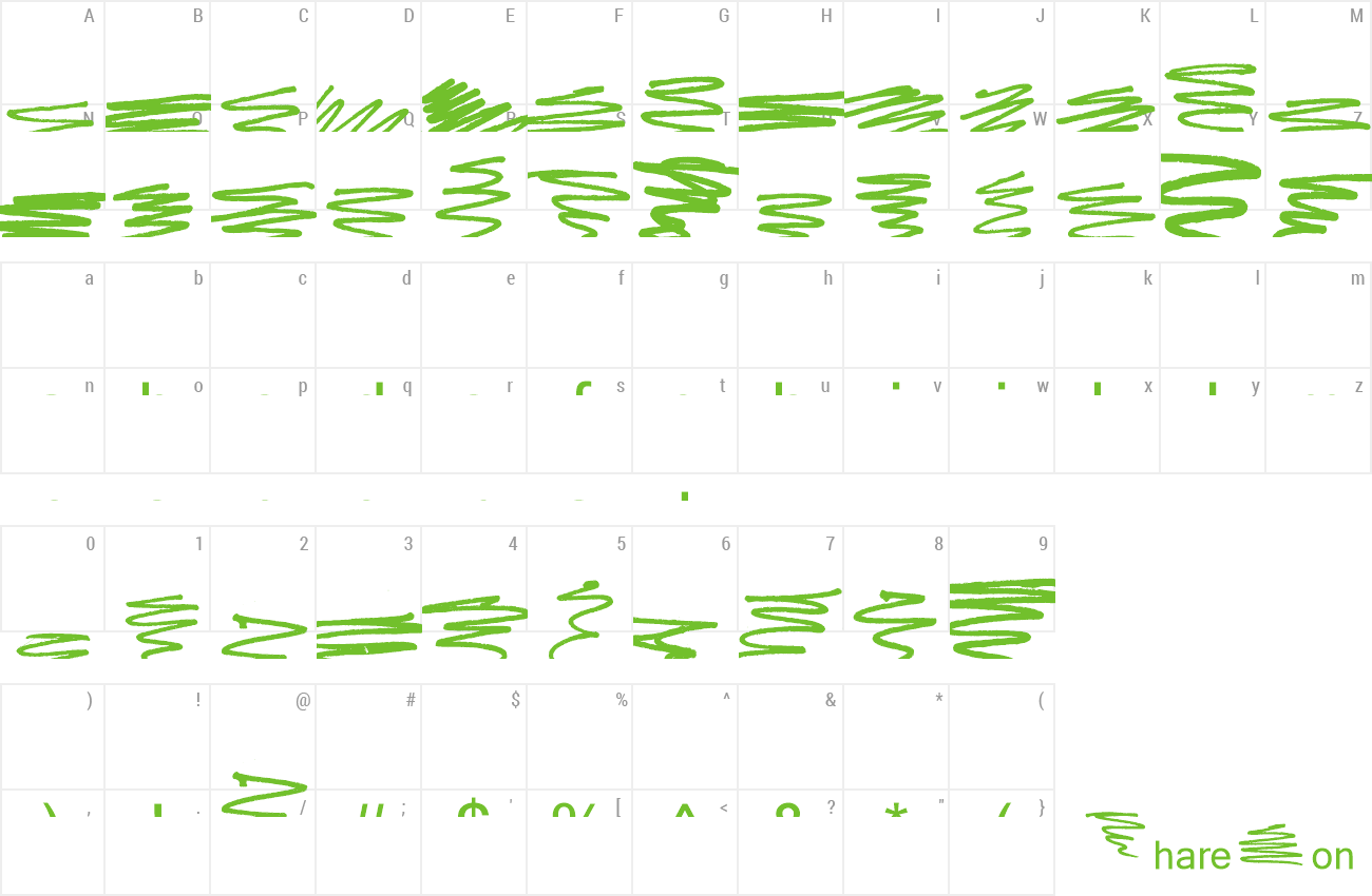 Font Marker Scribbles Preview - Number (1300x850), Png Download