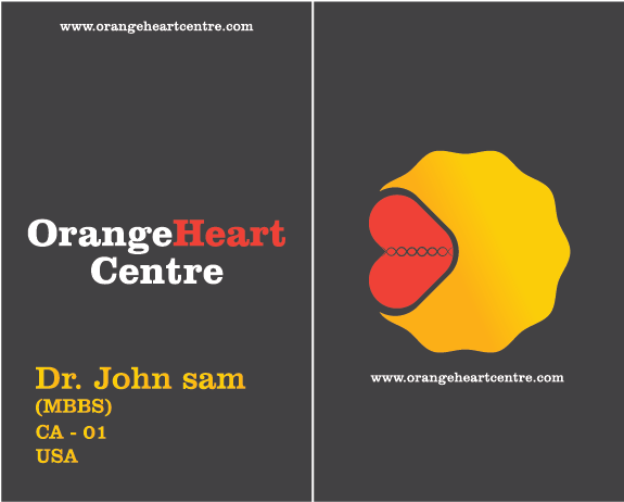 Orange Heart Centre - Graphic Design (596x522), Png Download