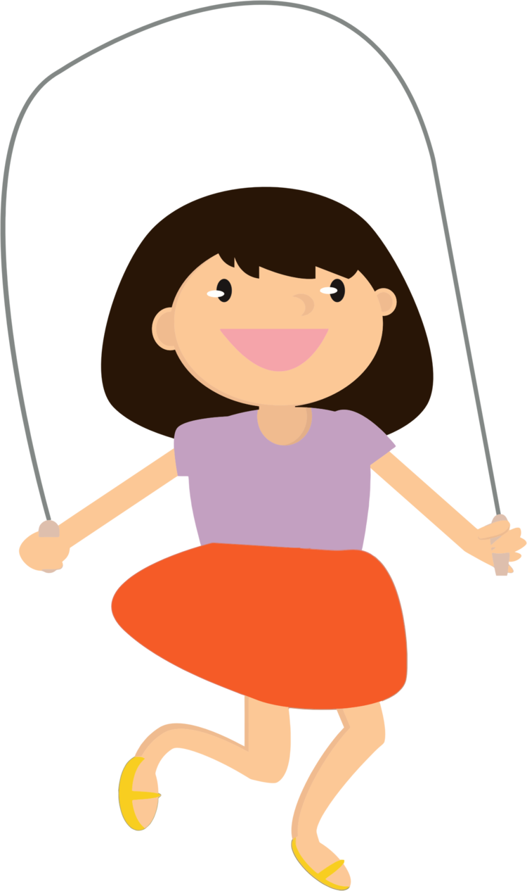 Clip Art Royalty Free Stock Fabulous Friday Super Ropers - Cartoon Girl Jump Roping (750x1266), Png Download
