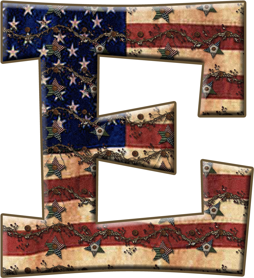 Alfabeto Con Bandera De Usa Vieja - P Letter For Scrapbook (1200x1200), Png Download