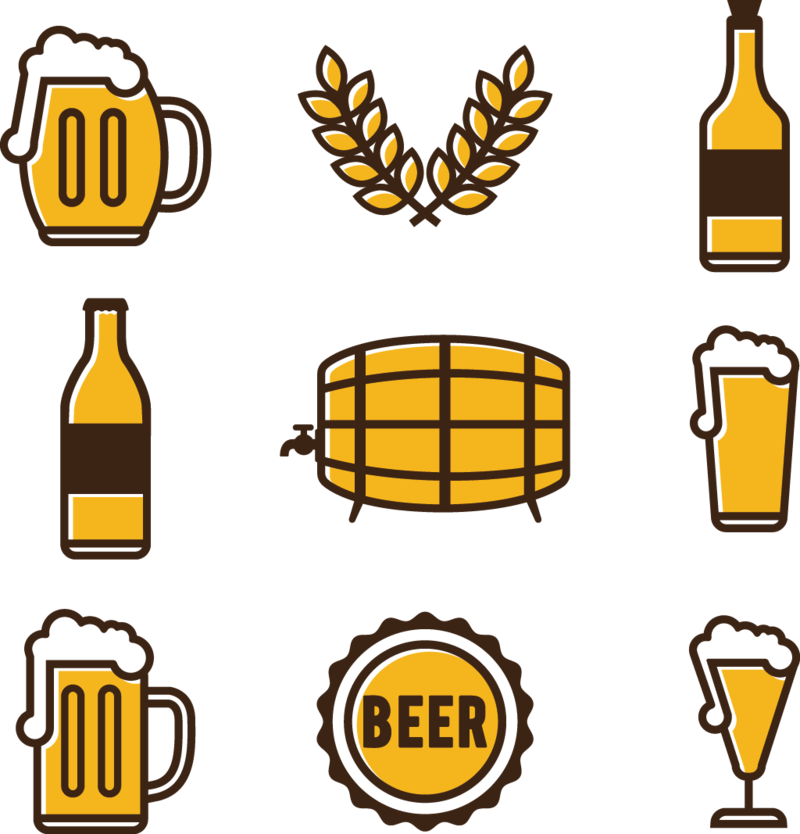 Computer Hand Drawn Cartoon Beer Vector File Drawing - Beer Drawing (800x834), Png Download