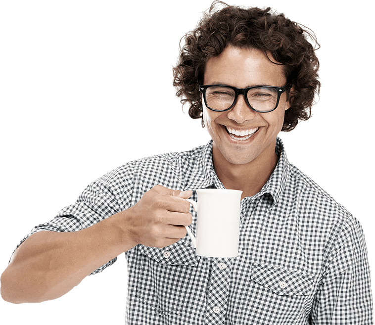 Download Smile1 - Person Drinking Coffee Transparent PNG Image with No