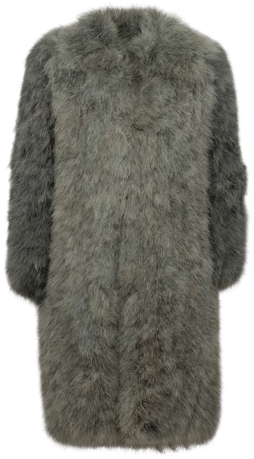 Single-breasted Overcoat With Applied Feathers - Fur Clothing (2400x2400), Png Download