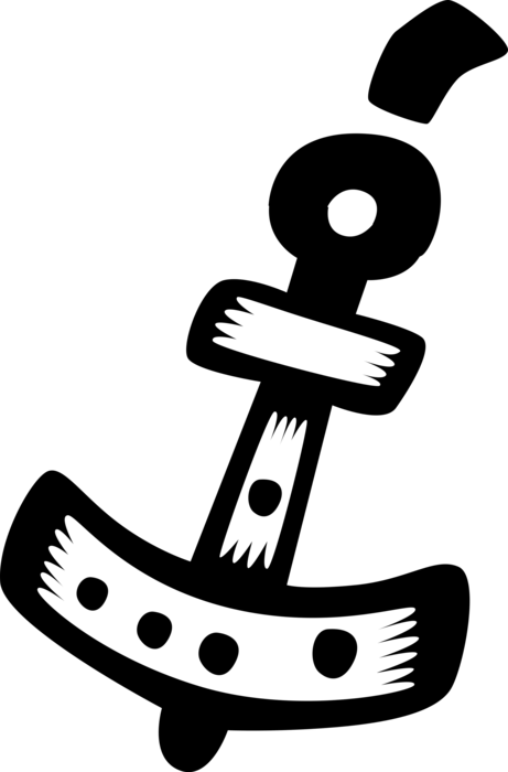 Vector Illustration Of Marine Boat Anchor Prevents (461x700), Png Download