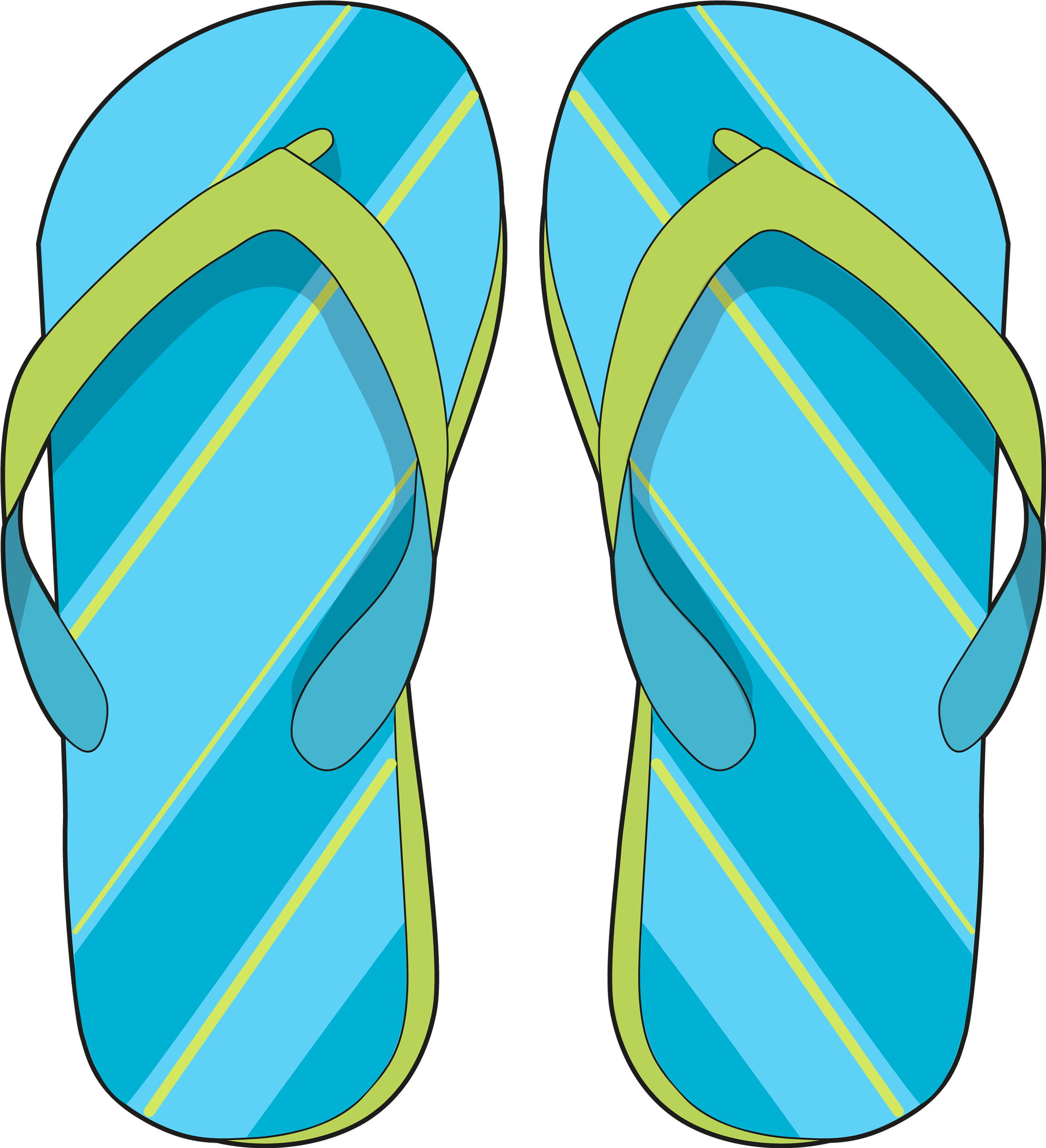 Zapatillas De Playa - Objetos De Playa Png (2480x3508), Png Download
