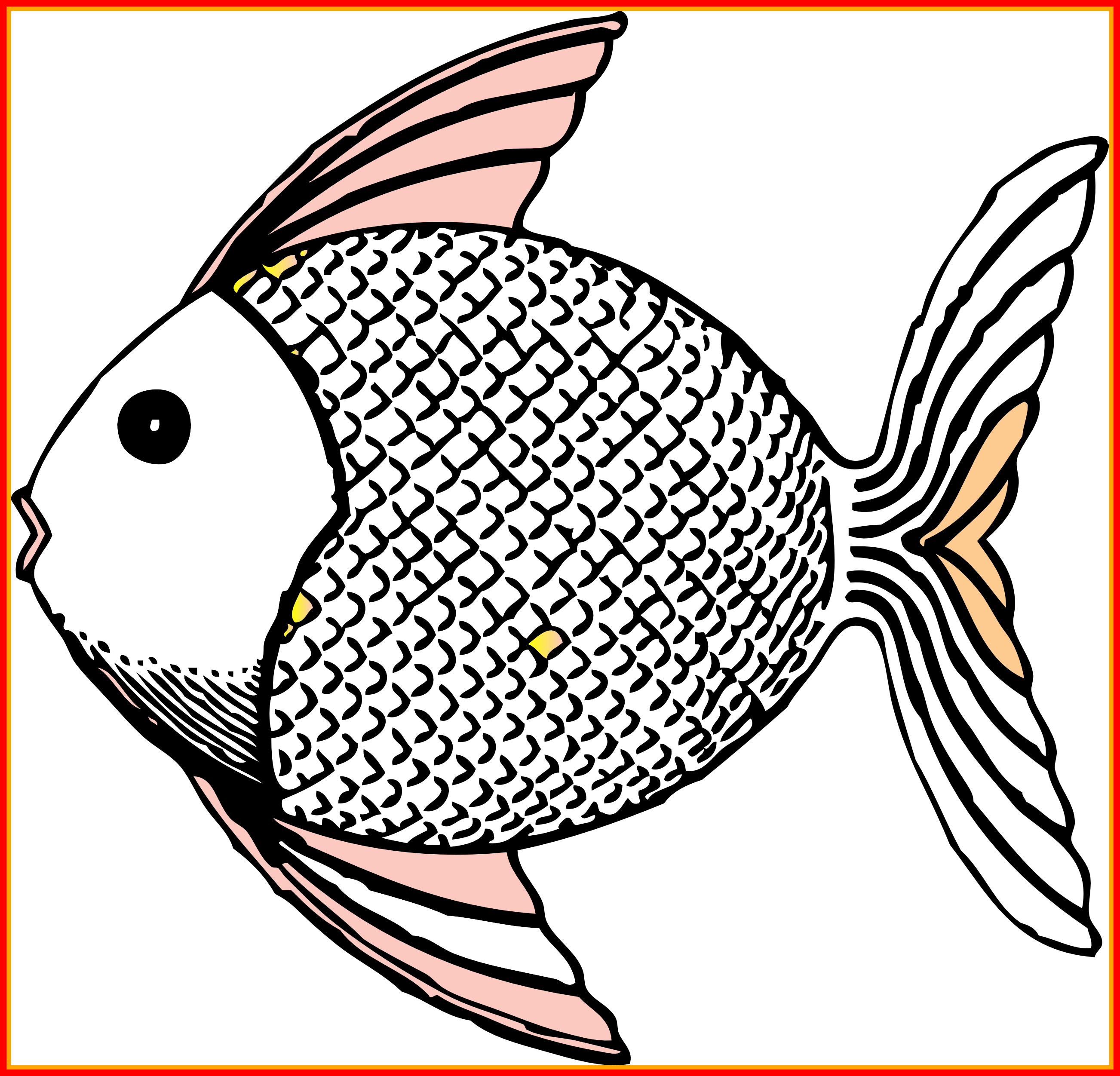 Stunning Best Smokey Bear The For Eating Fish Clipart - Clip Art Black And White Fish (2605x2503), Png Download