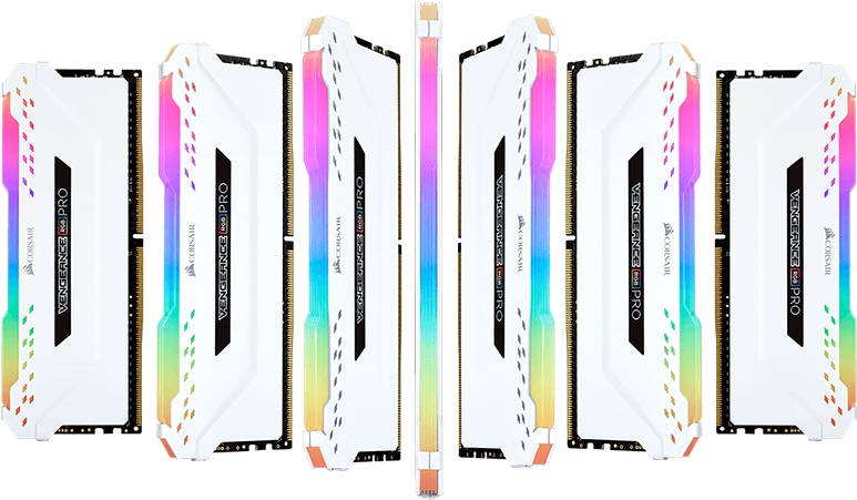 Fill Your Empty Slots With A Burst Of Lightcorsair - White Ddr4 Rgb Corsair (908x450), Png Download