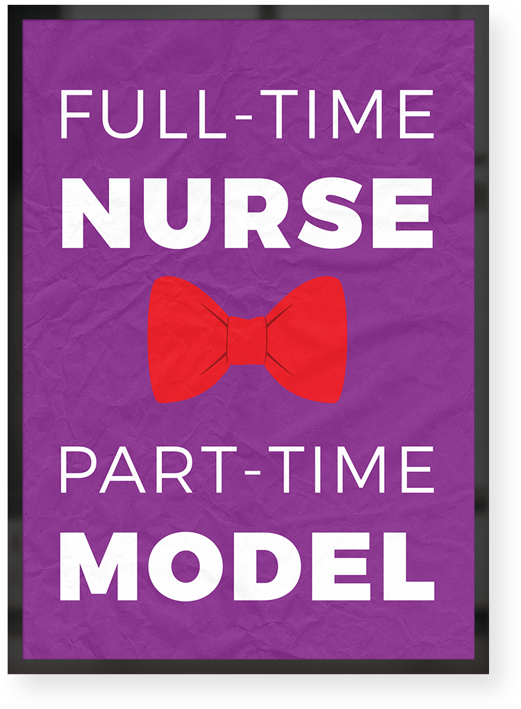 Full Time Nurse, Part Time Model Bow Tie - Komentari (1168x1300), Png Download