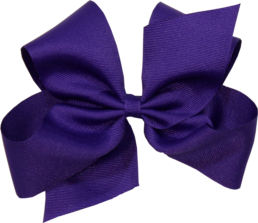 Wee Ones Hair Bow- Clemson Purple - Satin (1024x727), Png Download