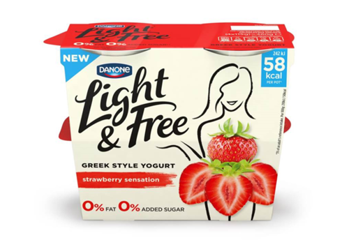 Stawberry - Light And Free Yaourt (743x620), Png Download