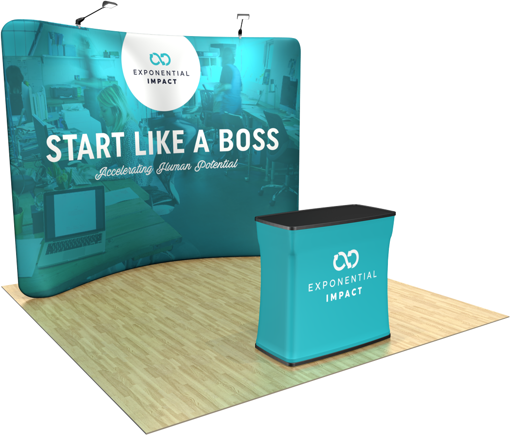 Waveline 10ft Curved Kit - 10 Curved Tradeshow Display (1280x1024), Png Download