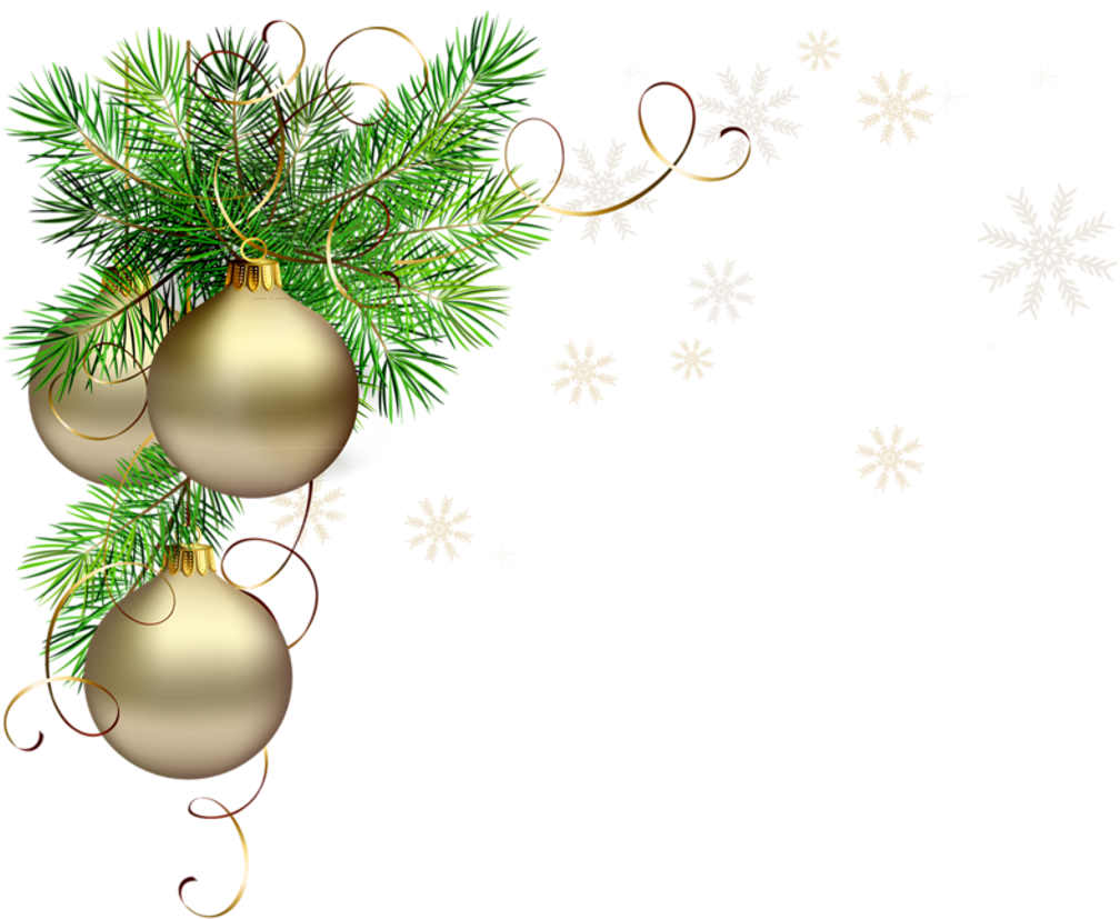 Png Navidad Adornodenavidad Adornos Merrychristmas - Green And Gold Christmas (1024x855), Png Download