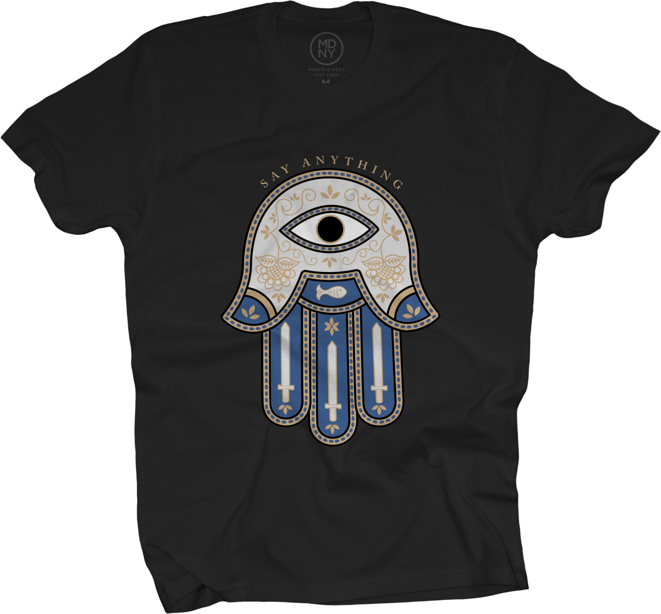 Ornate Hand T-shirt - Blues T Shirt (2251x2093), Png Download