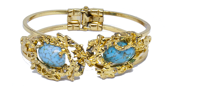 Ornate Turquoise Bracelet (750x750), Png Download