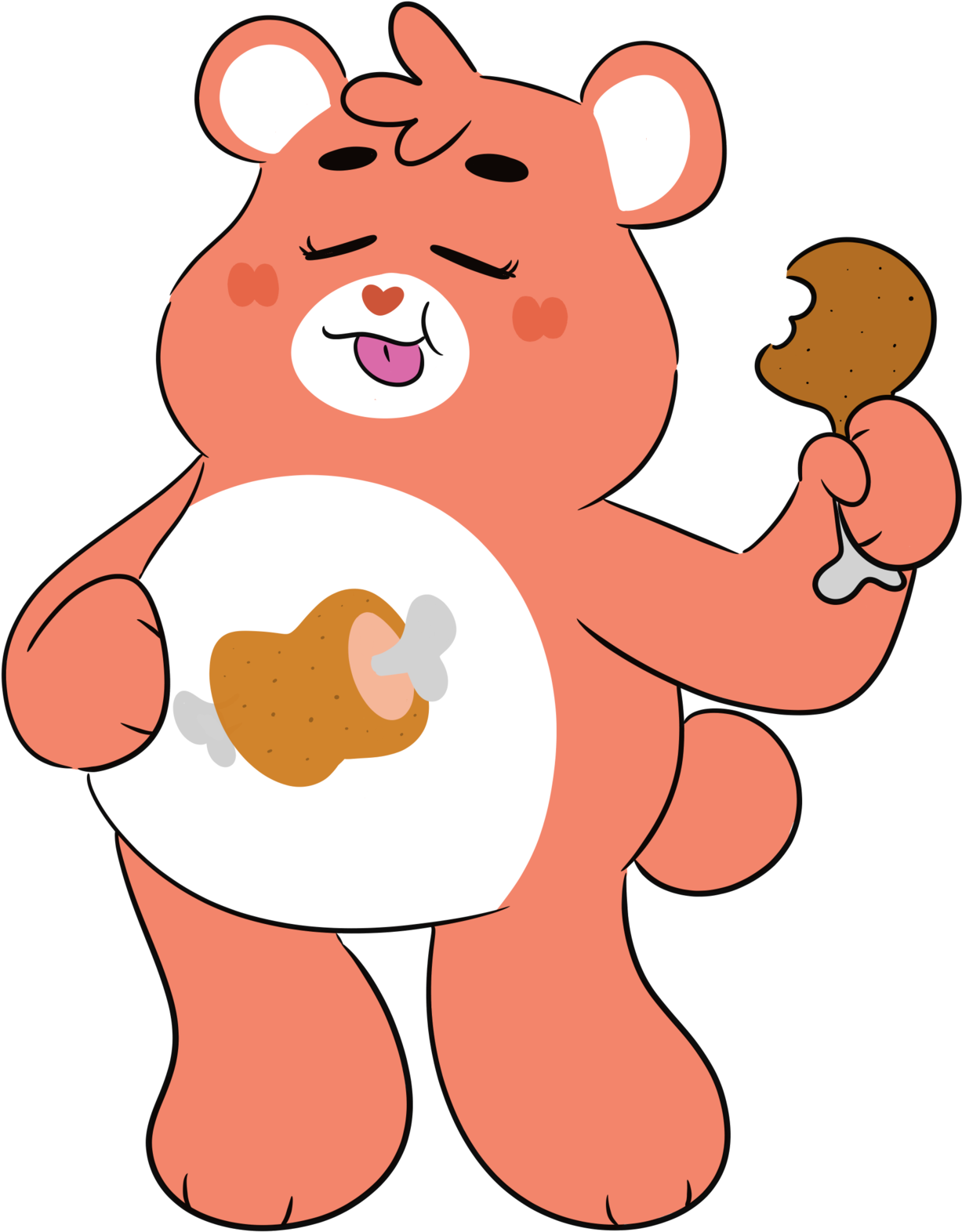Care Bear-sona I Did For Fun Her Name Is Hungry Bear, - Hungry Care Bear (1280x1642), Png Download