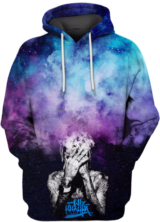 3d Wiz Khalifa Smoking Tshirt - Wild Boar Hoodie (800x799), Png Download