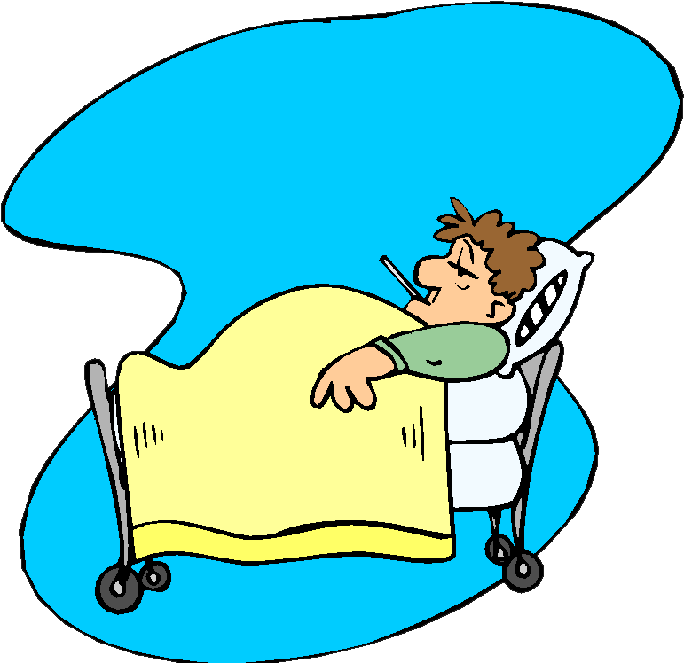 Handmade Sentiments Cards - Sick Person In Bed (848x785), Png Download