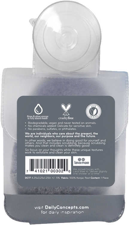 Daily Konjac Sponge-charcoal Daily Concepts - Headphones (800x800), Png Download