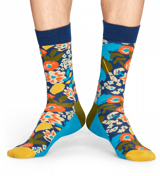 Blue & Yellow Socks - Wiz Khalifa Top Floor Sock (548x600), Png Download