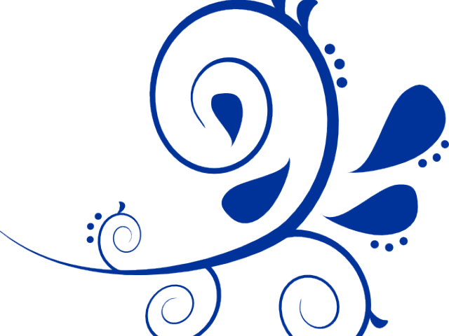 Silver Clipart Silver Line - Black Swirls Transparent Background (640x480), Png Download