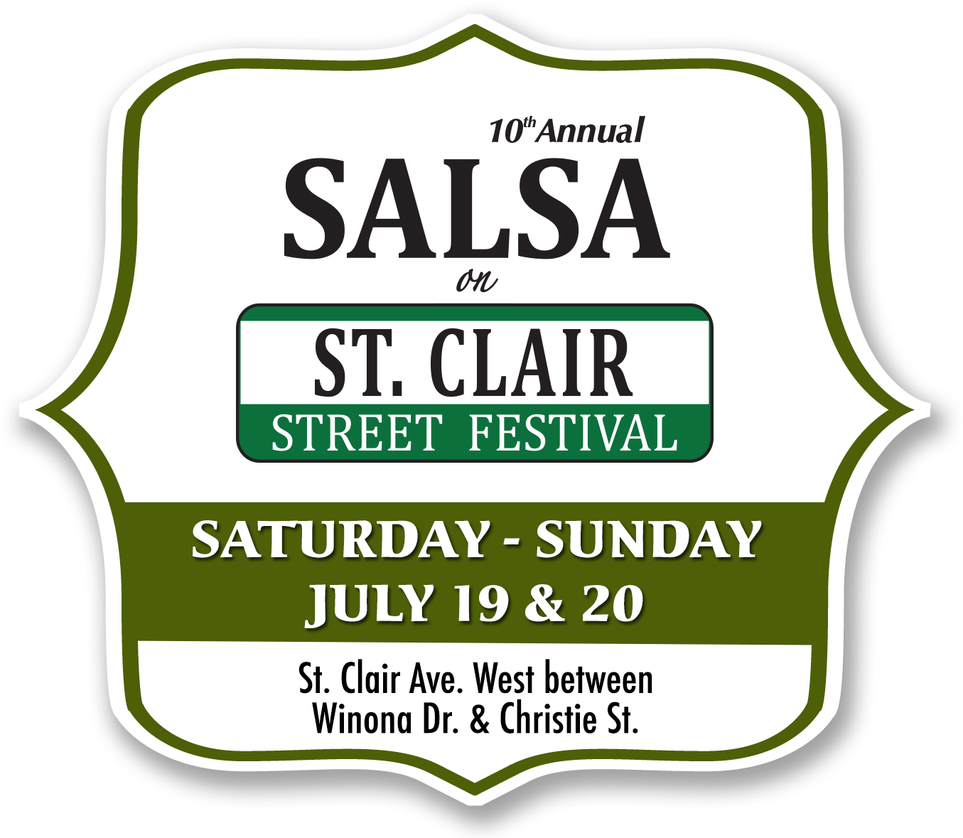 The 10th Annual Salsa On St - Salsa On St Clair (1434x1200), Png Download