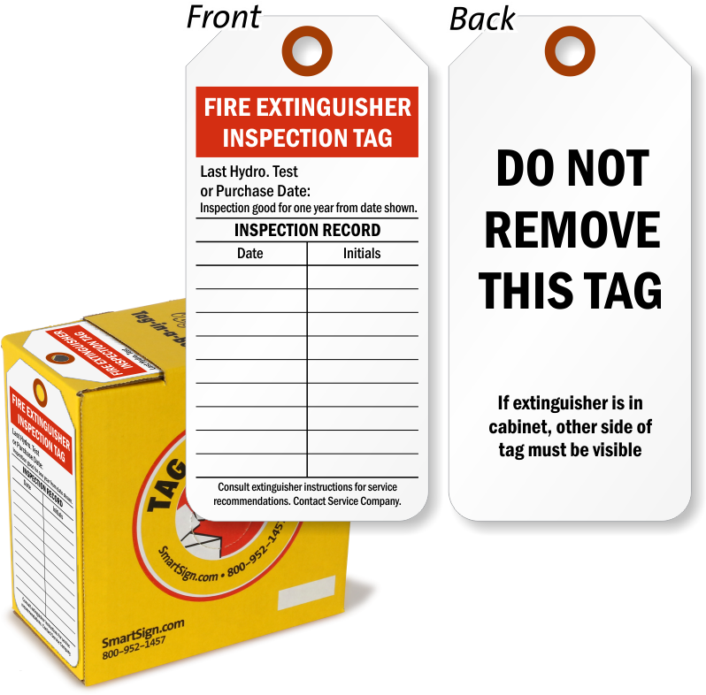 Zoom, Price, Buy - Fire Extinguisher Inspection Tags (800x800), Png Download