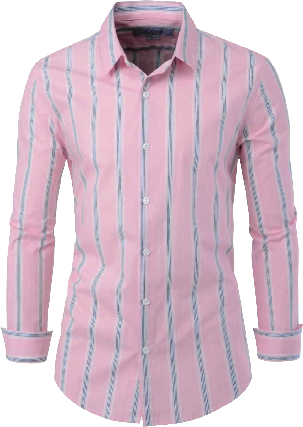 Mens Regular Stripe Pattern Long Sleeve Pink And Blue - Long-sleeved T-shirt (1100x1430), Png Download