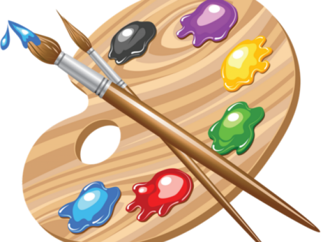 Paint Brush Clipart Arte - Art Palette (640x480), Png Download